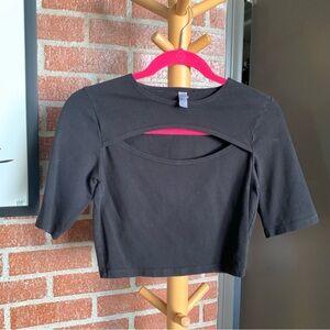 🖤 LOS ANGELES APPAREL CUT OUT CROP TOP